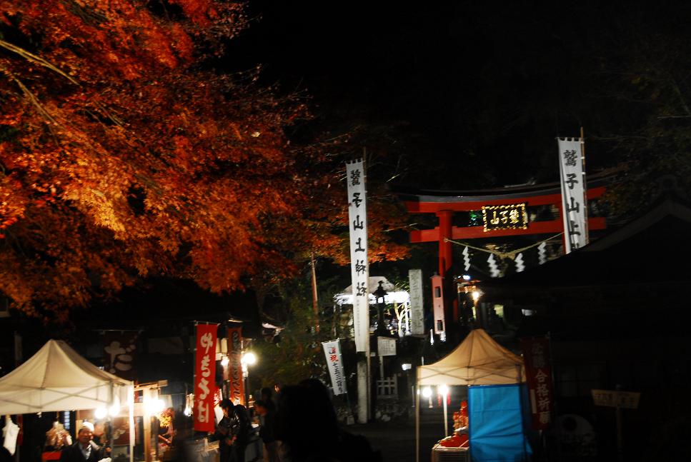 入選「鷲子山神社前夜祭」河野秀男　撮影場所：鷲子山上神社　撮影時期：平成20年11月